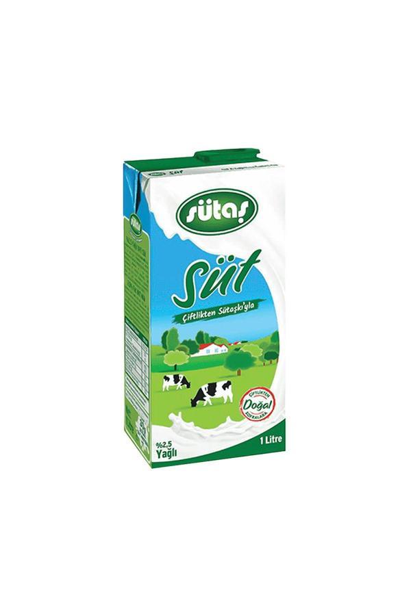 Sütaş Süt Yağlı (1 L) X6 Adet - Image 1