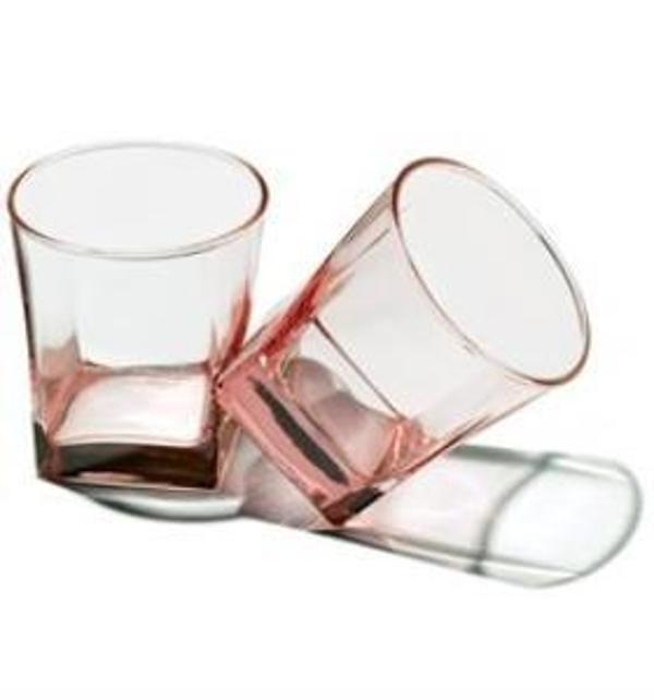 Paşabahçe 41290 6 lı carre bardak su bardağı - meşrubat bardağı pembe - Image 1