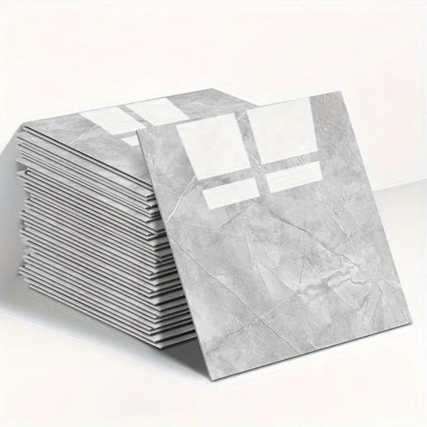 Mermer Desen Duvar Sticker Gri 30 x 30 Cm 1 Adet - Image 1