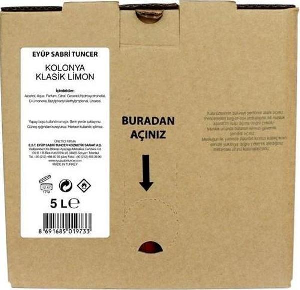 Eyüp Sabri Tuncer Klasik Limon Kolonyası 5 Lt - Image 1
