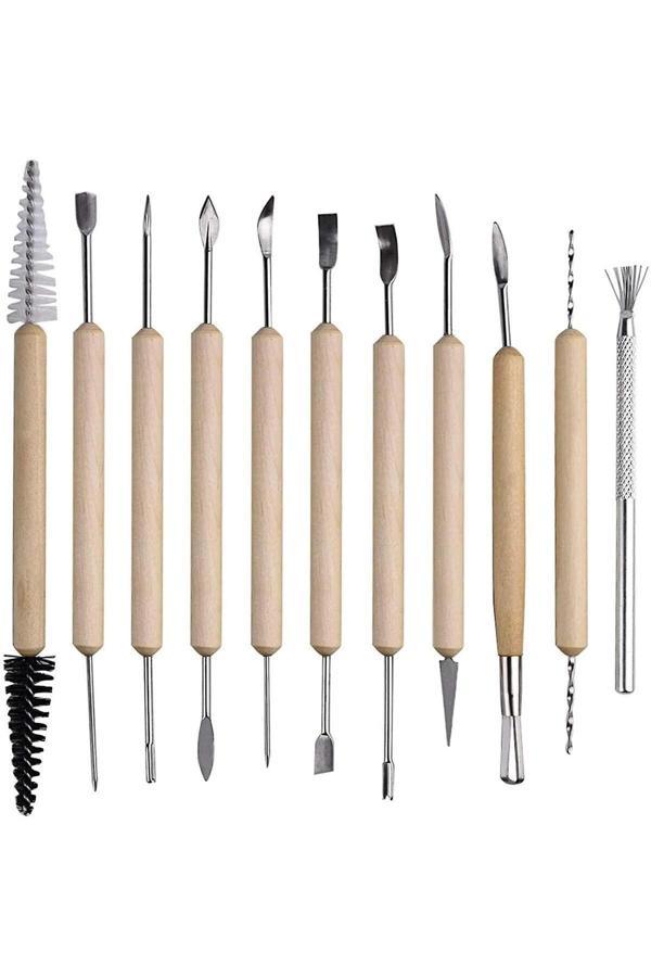 O&S Oyun Ve Sanat Eğlen-Üret 11Li Metal Ebeşuar, Modelaj Seti, Seramik Hamuru Kil Çamuru Seti - Image 1