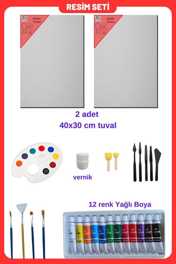 O&S Oyun Ve Sanat Eğlen-Üret Yağlı Boya Resim Seti - Tuval Resim Başlangıç Seti, Tüval Ressam Seti - Image 1