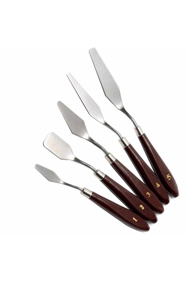 O&S Oyun Ve Sanat Eğlen-Üret 5Li Metal Resim Spatulası, Palette Knives, Ressam Sipatulası Sıpatula Spatül Sıpatül - Image 1