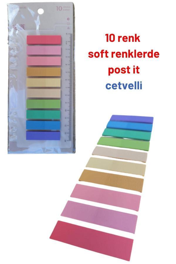O&S Oyun Ve Sanat Eğlen-Üret Post-İt Sticky Notes Şeffaf Renkli Yapışkan Not Defteri Etiketi Yer Imleri - Image 1