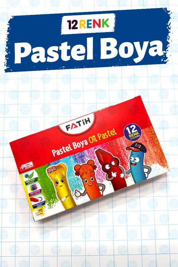 12 Renk Pastel Boya-T1409 - Image 1