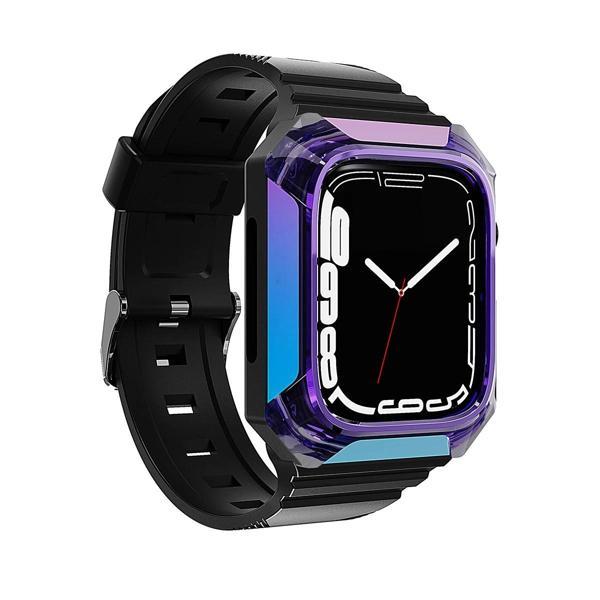 Apple Watch 42mm Zore KRD-88 Sert PC Kasa Koruyuculu Silikon Kordon - Image 1