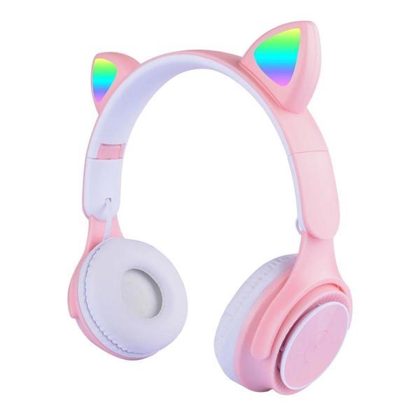 Zore M6 Pro Cat RGB Led Işıklı Kedi Kulağı Band Tasarımlı Ayarlanabilir ve Katlanabilir Kulak Üstü B - Image 1