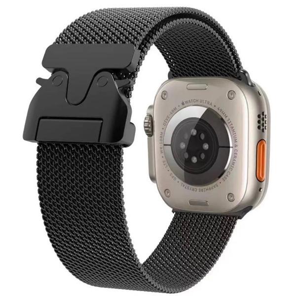 Apple Watch 10 42mm Zore KRD-25 Metal Hasır Kordon - Image 1