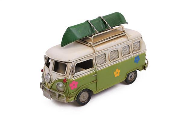 Dekoratif Metal Minibüs Çerçeveli ve Kumbaralı 1204E-3098SS-M144 - Image 1