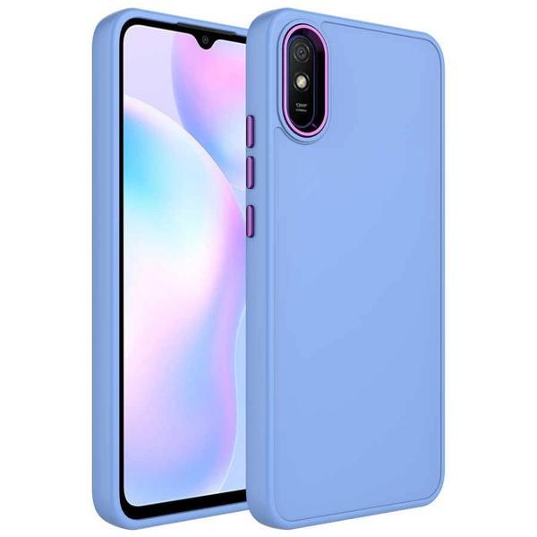 Xiaomi Redmi 9A Kılıf Metal Çerçeve ve Buton Tasarımlı Silikon Zore Luna Kapak - Image 1