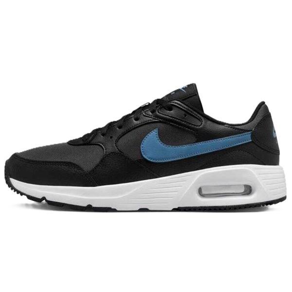 Nike Air Max SC Black Sneaker Hakiki Deri Erkek Günlük Spor Ayakkabı Siyah-Mavi - Image 1