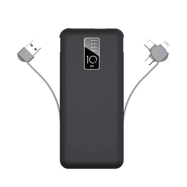 Zore PW-05 Hızlı Şarj Led Göstergeli Micro Lightning Type-C Kablolu Taşınabilir Powerbank 10000mAh - Image 1