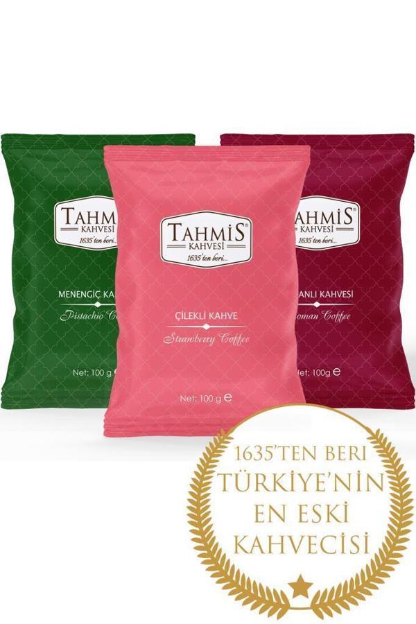 3'lü 100 Gr Menengiç Osmanlı Dağ Çilekli Aromalı Türk Kahvesi Seti - Image 1