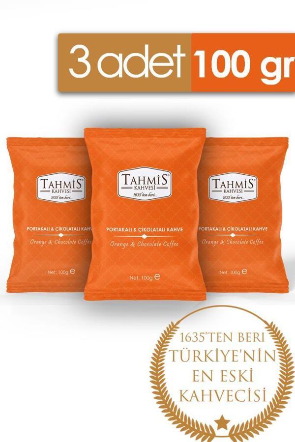 Portakal Çikolata Aromalı Türk Kahvesi 100 Gr 3'lü Paket - Image 1