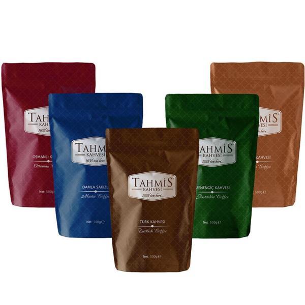 Tahmis 5'li Özel Türk Kahvesi Seti Çeşitleri 500 G -1635ten Beri - Image 1