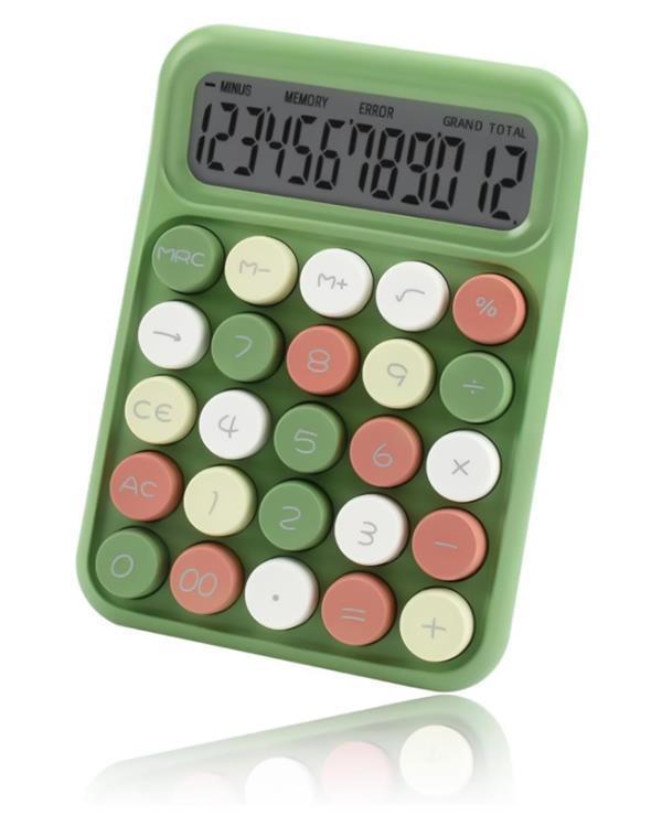 Runzon Renkli Elektronik Hesap Makinesi Yeşil RZ817 - Image 1