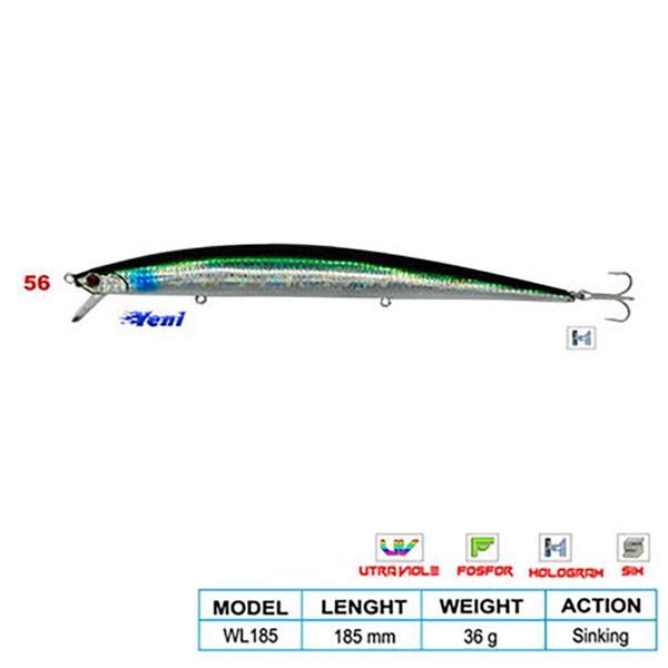 Wily SUPER STAR CL:56 185mm 36gr (Sinking)   - Image 1