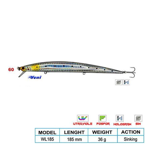 Wily SUPER STAR CL:60 185mm 36gr (Sinking)   - Image 1