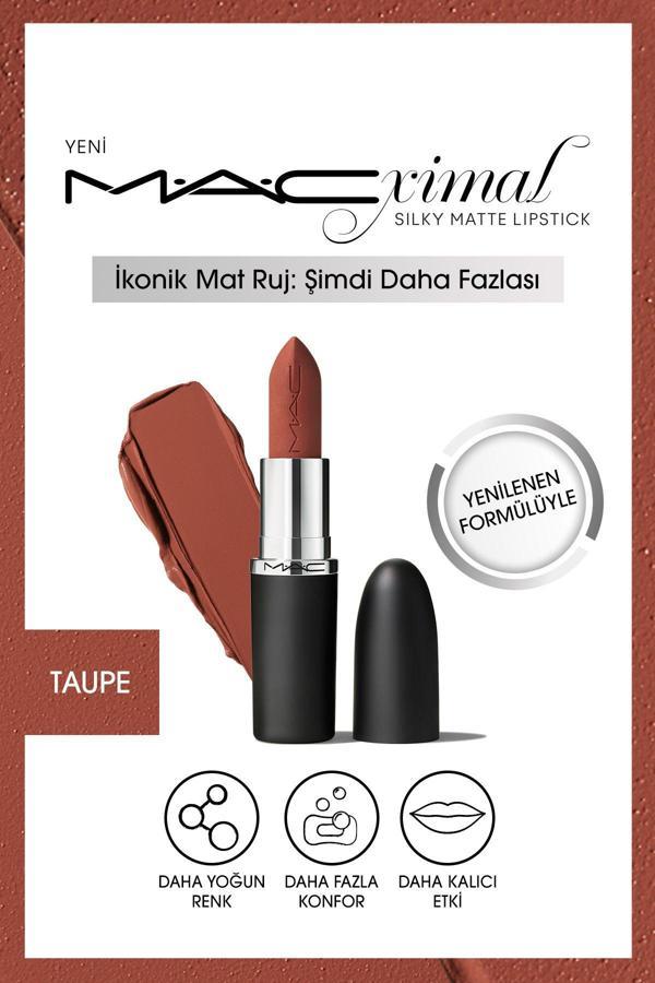 M·A·CXIMAL Silky Matte Lipstick ( Taupe ) Nemlendirme Etkili Yoğun Renk Sağlayan Ruj - Image 1
