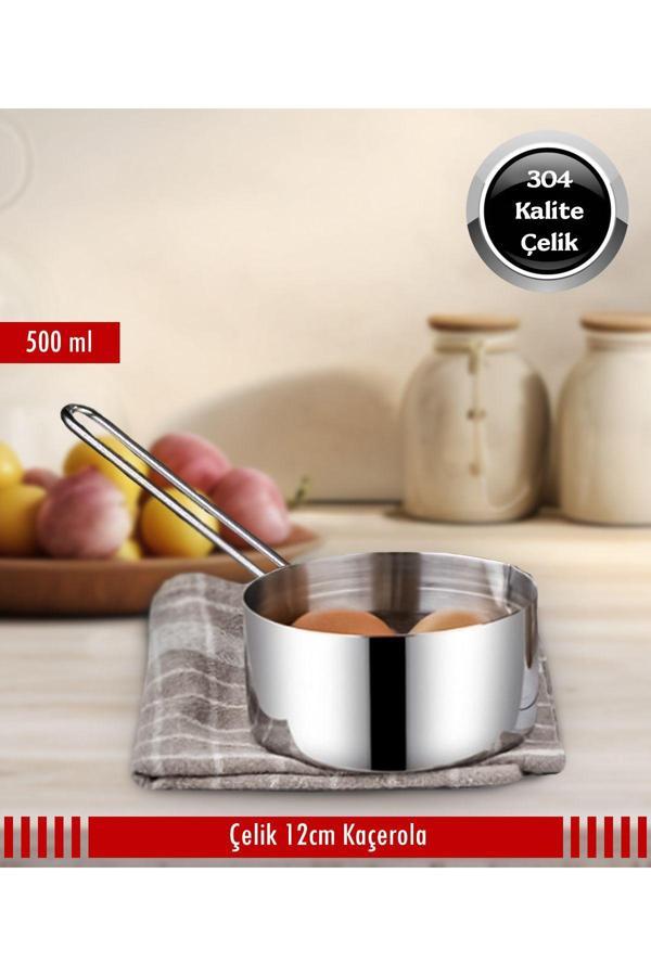 Çelik Kaçerola Sosluk Sütlük 12cm - Image 1