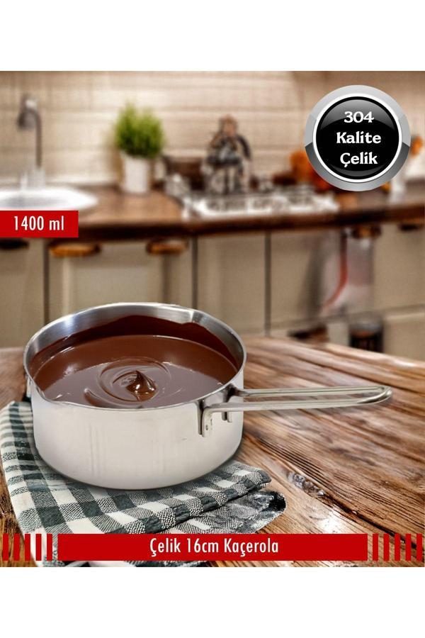 Çelik Kaçerola Sosluk Sütlük 16cm - Image 1