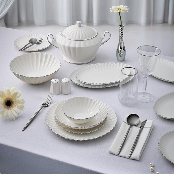 Aryıldız Sintra Platin 60 Parça 12 Kişilik Yemek Takımı - Image 1