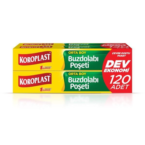 Koroplast Orta Boy Buzdolabı Poşeti 120'li – Ekonomik Paket - Image 1