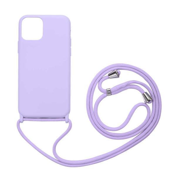 İPhone 12 ile Uyumlu Ropi İpli Silikon İçi Kadife Korumalı Kılıf - Image 1