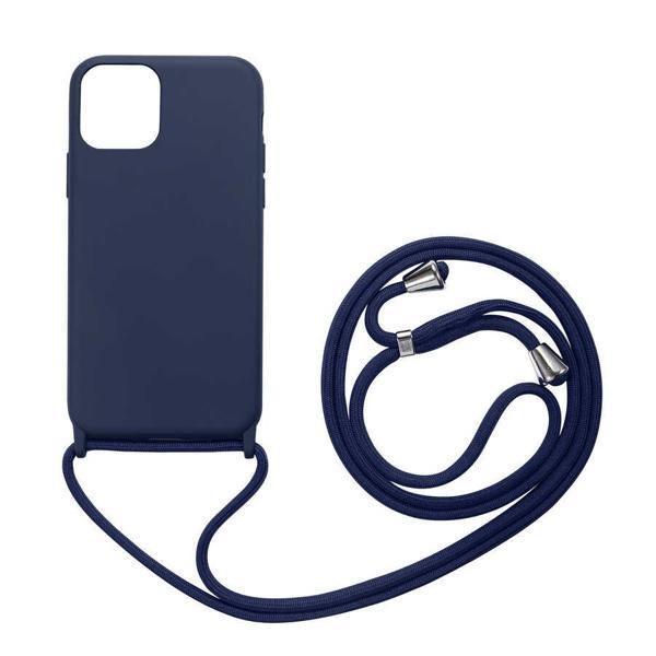 İPhone 12 Mini ile Uyumlu Ropi İpli Silikon İçi Kadife Korumalı Kılıf - Image 1
