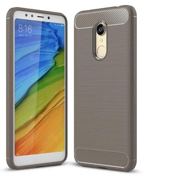 Xiaomi Redmi 5 ile Uyumlu Kamera Korumalı Darbe Önleyici Carbon Brushed Silikon Kılıf - Image 1