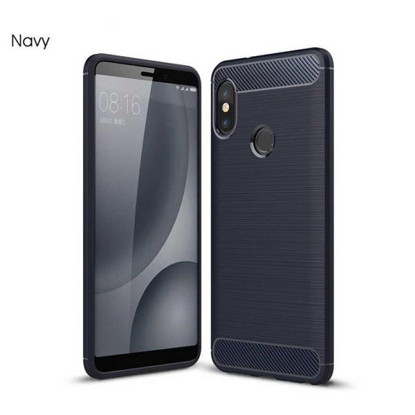 Xiaomi Redmi Note 5 ile Uyumlu Kamera Korumalı Darbe Önleyici Carbon Brushed Silikon Kılıf - Image 1