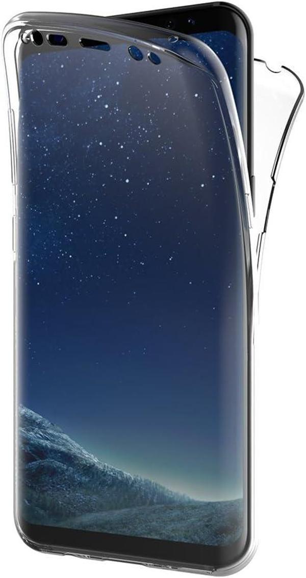 Samsung Galaxy S8 Uyumlu Ön Arka 360 Tam Koruma Şeffaf Soft Silikon Kılıf - Image 1