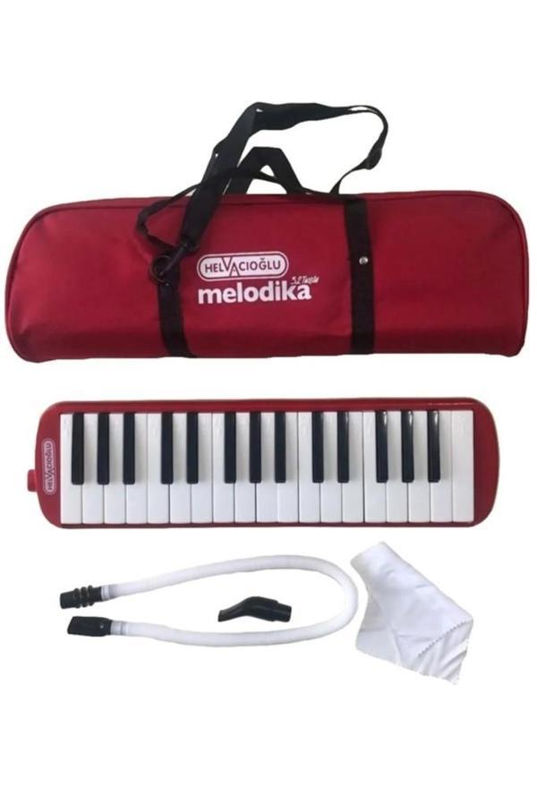 Helvacıoğlu 32 Tuşlu Melodika Bez Çantalı Kırmızı - Image 1