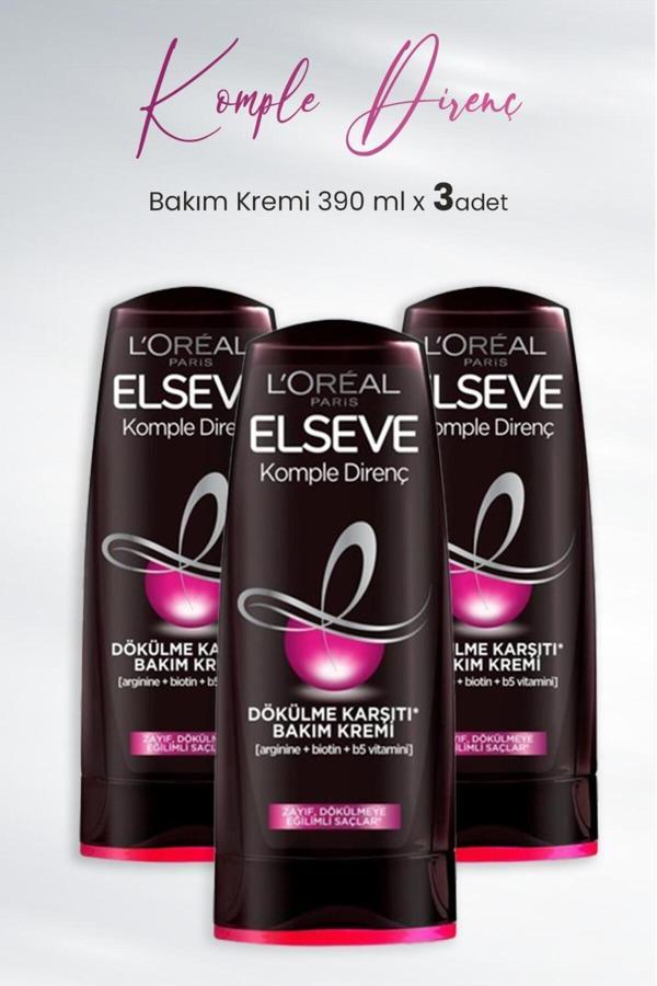 Elseve Komple Direnç Dökülme Karşıtı Bakım Kremi 390 Ml X 3 Adet - Image 1