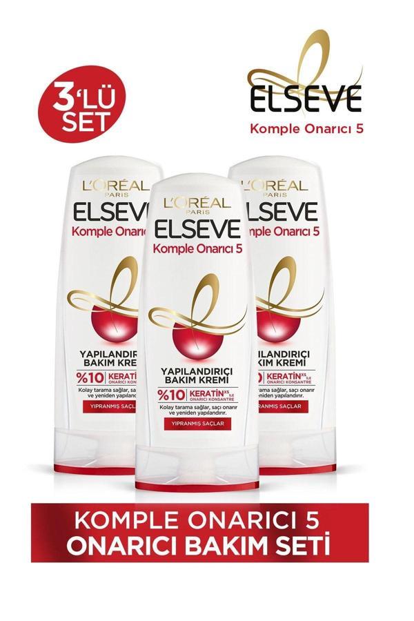 Elseve Loreal Komple Onarıcı Saç Bakım Kremi 390 Ml X 3 Adet - Image 1