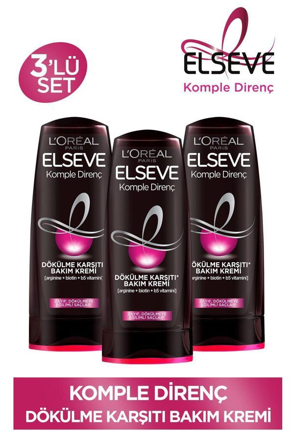 Elseve 3'Lü Komple Direnç Dökülme Karşıtı Bakım Kremi 390 Ml Seti - Image 1