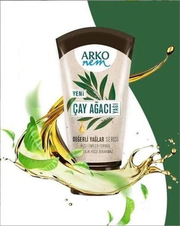 Arko Nem Krem Değerli Yağlar Çay Ağacı 60 ml - Image 1