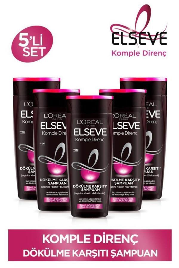 Elseve 5'Li 390Ml Komple Direnç Dökülme Karşıtı Şampuan Seti - Image 1