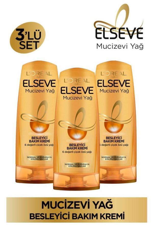 Elseve 3'Lü Mucizevi Yağ Besleyici Bakım Kremi 390 Ml Seti - Image 1