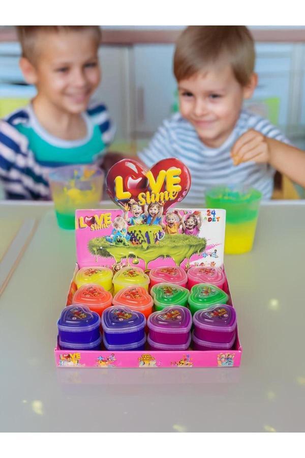 Ümit Toys 3 Ad. Kalp Kutuda Kalp Slime 3 Renk Hazır Slime-Hazır Slaym,Oyun Hamuru 3X150 Gr Toplam 450 Gr. - Image 1
