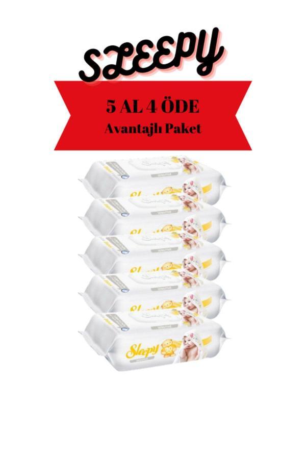 Sleepy Baby Sleepy Sensitive Islak Mendil 5'Li 90 Yaprak (450 Yaprak) - Image 1