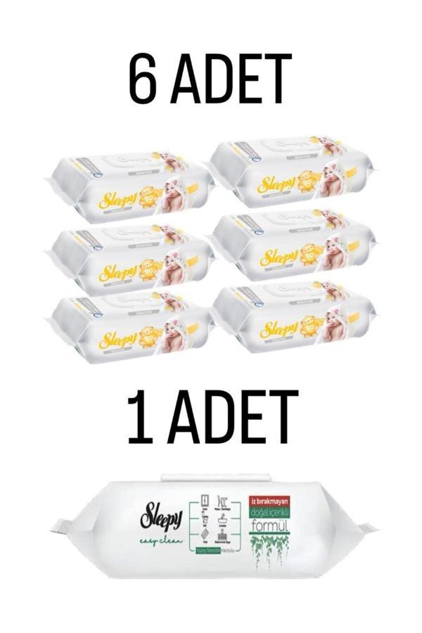Sleepy Sensitive Islak Havlu 6X90 Lı 540Yaprak-Sleepy Easy Clean 100 Lü Yüzey Havlusu 1 Adet - Image 1