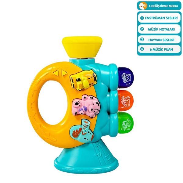Vardem Oyuncak Işıklı Ve Müzikli Trompet Bebek Piyanosu Vrd-Jlg-855-38A (Karışık Renk 1 Adet) - Image 1