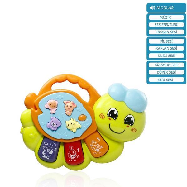 Vardem Oyuncak Işıklı Ve Müzikli Solucan Bebek Vrd-Jlg-855-68A (Karışık Renk 1 Adet) - Image 1