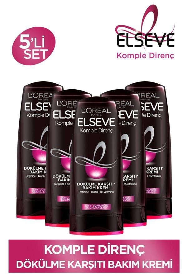 Elseve 5'Li Komple Direnç Dökülme Karşıtı Bakım Kremi 390 Ml Seti - Image 1