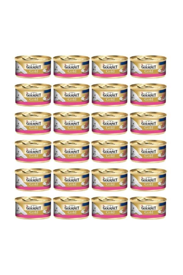 Gourmet Purina  Gold Kıyılmış Sığır Etli Konserve Yaş Kedi Maması 85 Gr (24 Adet) - Image 1