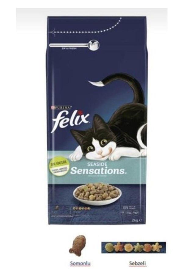 Cat Chow Purina Felix Sensations Somonlu Sebzeli Kedi Kuru Maması 2Kg - Image 1