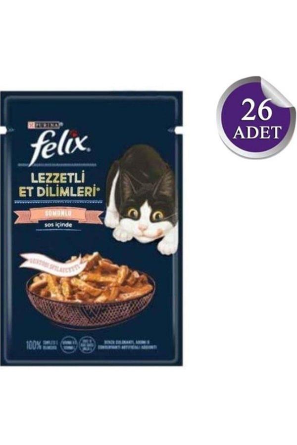 Felıx Tasty Shreds Somonlu Yetişkin Kedi Yaş Maması 26 X 85 Gr - Image 1