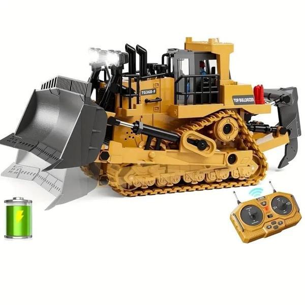 Uzaktan Kumandalı Buldozer Işıklı İnşaat Aracı 7-12 Yaş Erkek Çocuklar İçin - Image 1