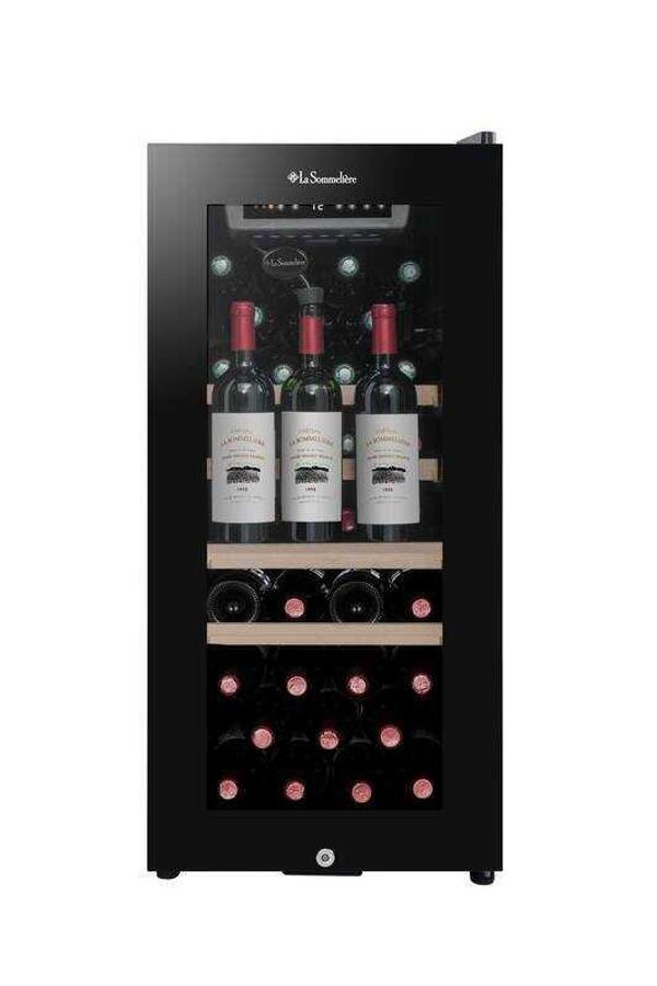 La Sommeliere 38 Şişe Kapasiteli Service Solo Siyah Şarap Dolabı LS38BLACK - Image 1